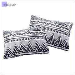 Back and White Boho Bedding Set