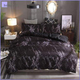 Black Marble Bedding Set