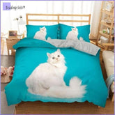 Cat Bedding - Sky Blue