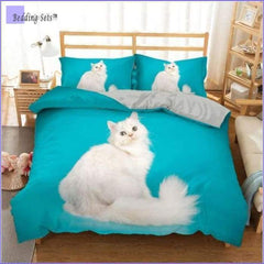 Cat Bedding - Sky Blue