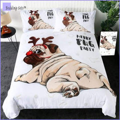 Christmas Pug Bedding Set