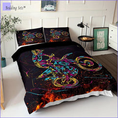 Dirt Bike Bedding - Glow