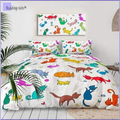 Kid Bedding - Colored Cats