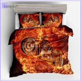 Kids Motorcycle Bedding Set