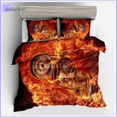Kids Motorcycle Bedding Set