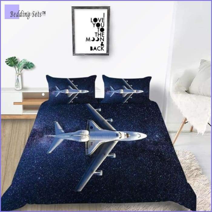 Airplane and Stars Bedding Set
