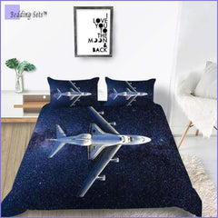 Airplane and Stars Bedding Set