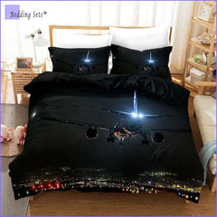 Airplane Bedding - Night Landing
