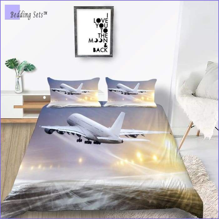 Airplane Bedding - Winter take-off