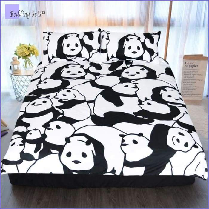 Bedding Set Panda noir et blanc