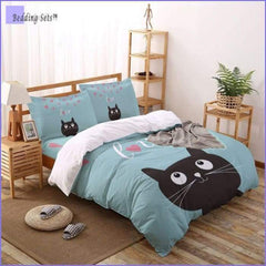 Black Cat Bedding - Love