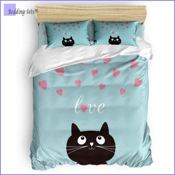 Black Cat Bedding - Love