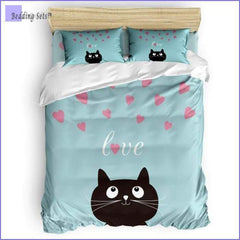 Black Cat Bedding - Love