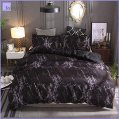 Black Marble Bedding Set