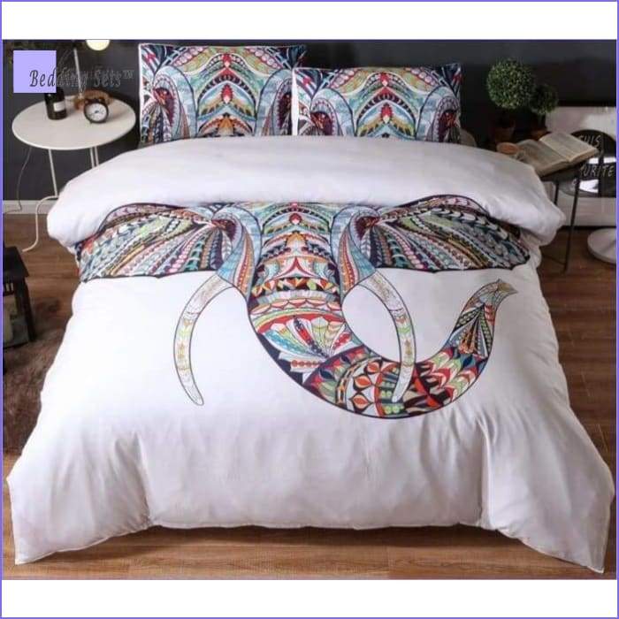 Boho Bedding Set - Indian Elephant