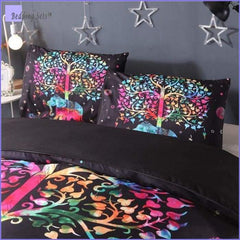 Boho Bedding Set - Multicolored Elephant