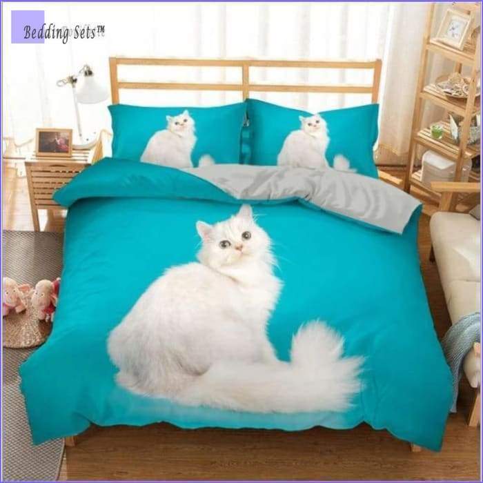 Cat Bedding - Sky Blue