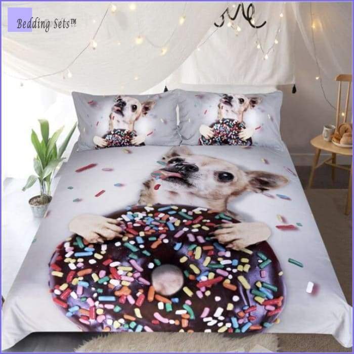 Donuts Chihuahua Bedding Set