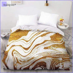 Gold Marble Comforter Set