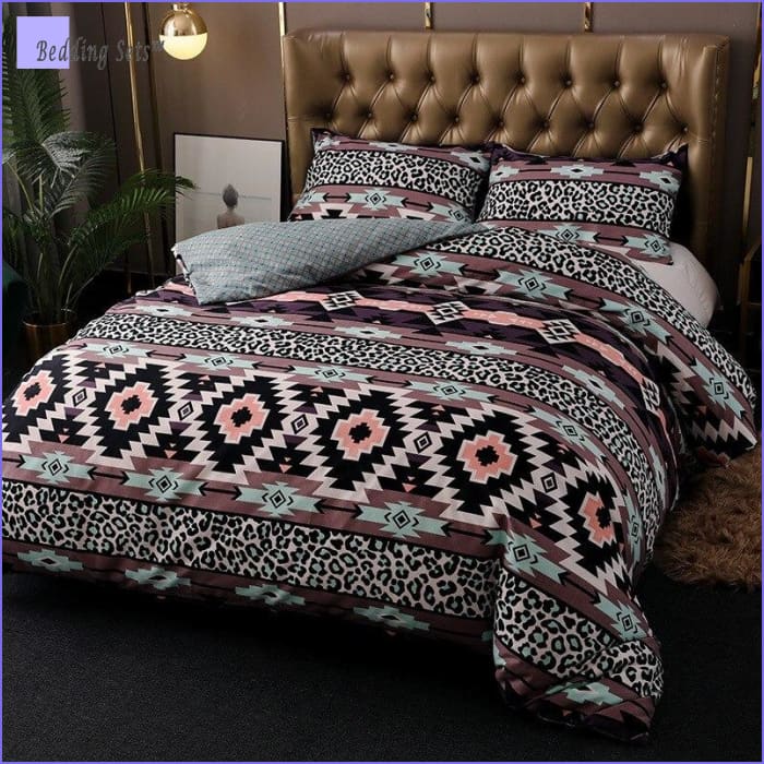 Gray Boho Bedding Set