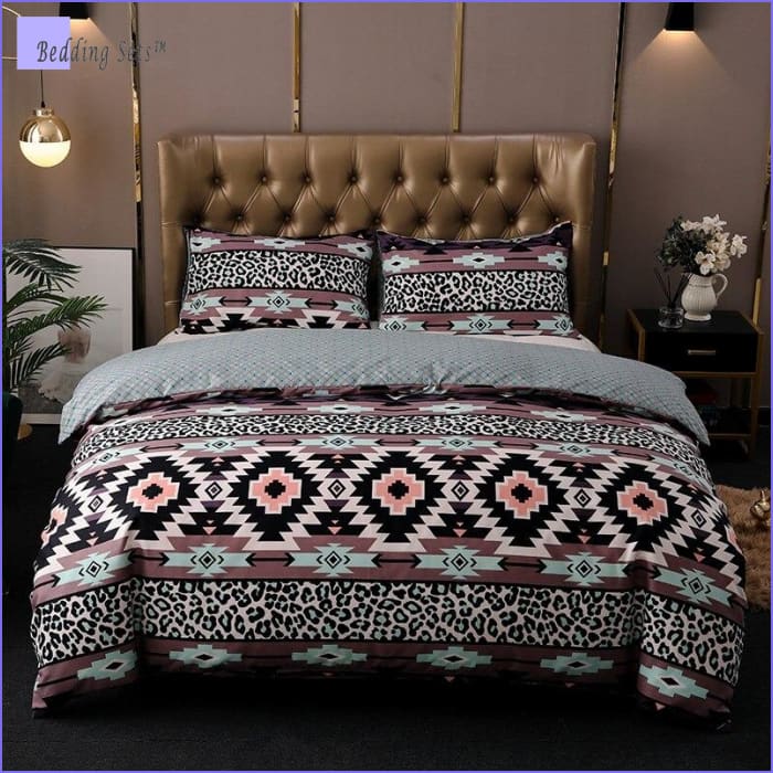 Gray Boho Bedding Set