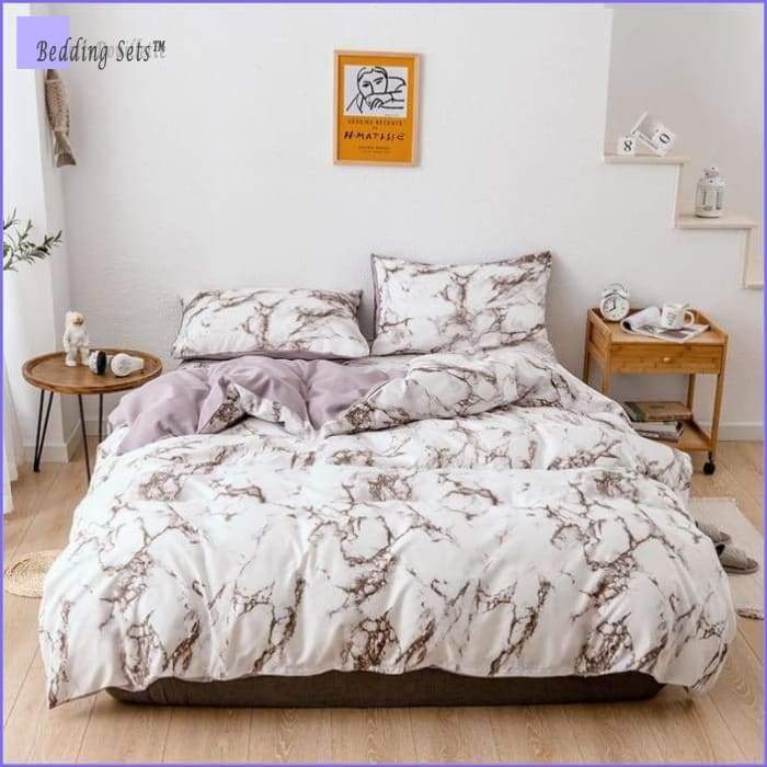 Gray Marble Comforter Set