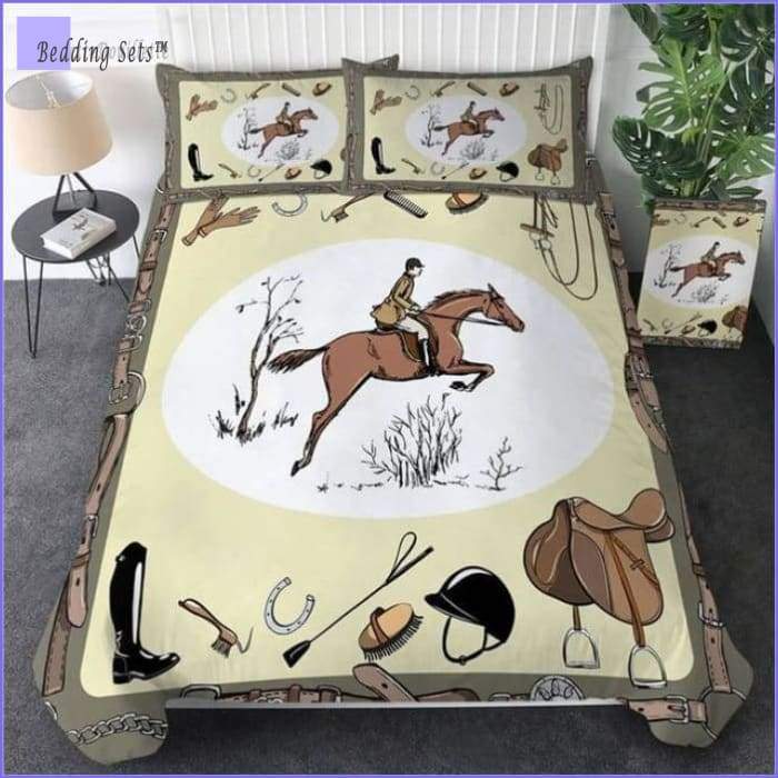 Horseback riding Bedding Set