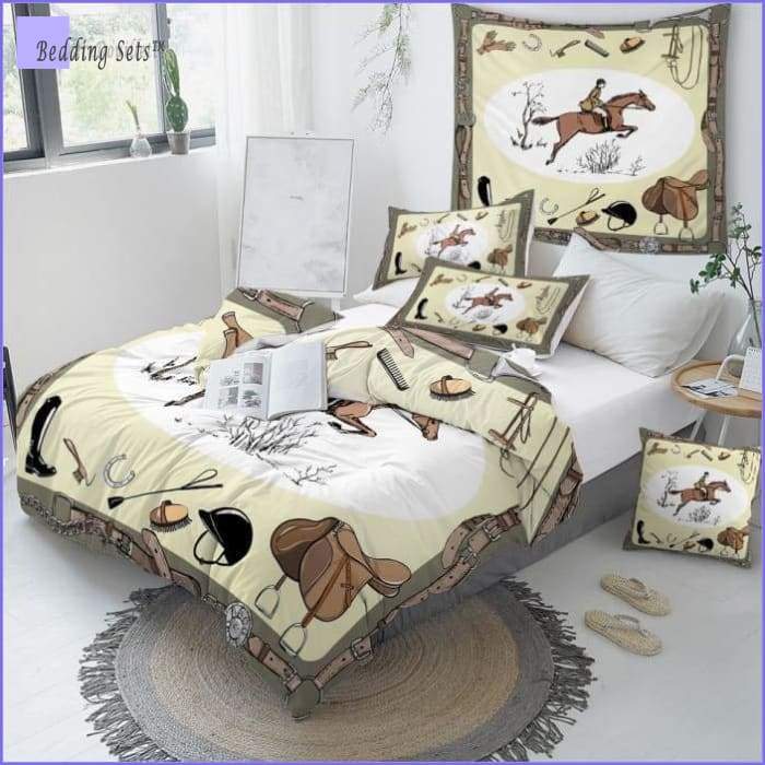 Horseback riding Bedding Set
