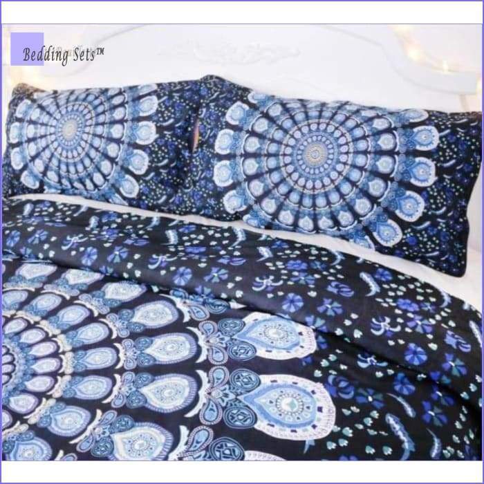 Mandala Bedding - Night Blue